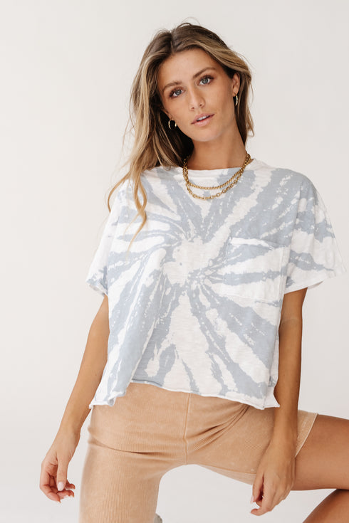 Yo Retro Tie Dye Tee// Blue